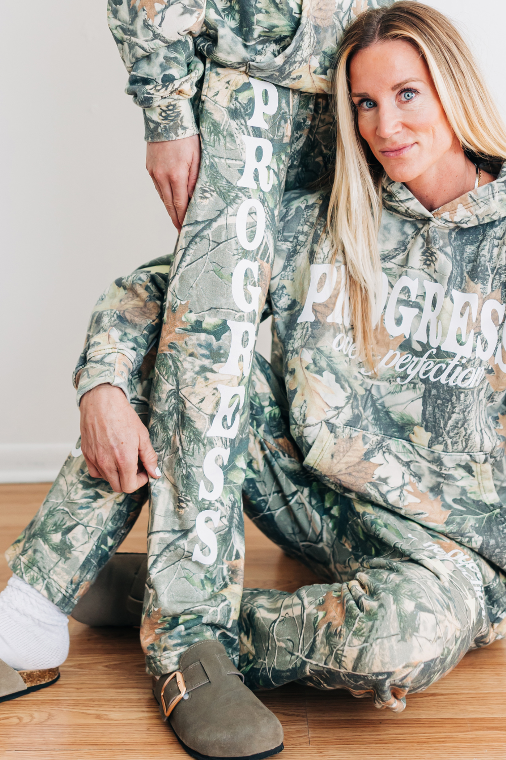 Progress Over Perfection Camo Sweatpants