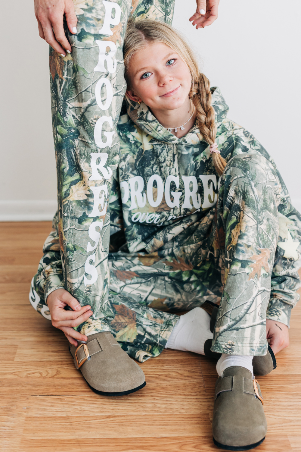 Progress over Perfection Camo Hoodie