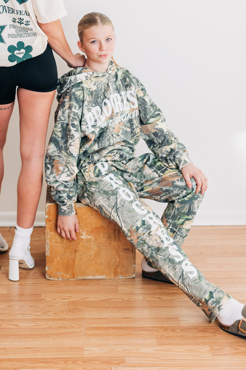 Progress Over Perfection Camo Sweatpants